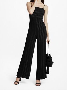 Endless Rose Tonal Stripped Wide Leg Jumpsuit Size XS